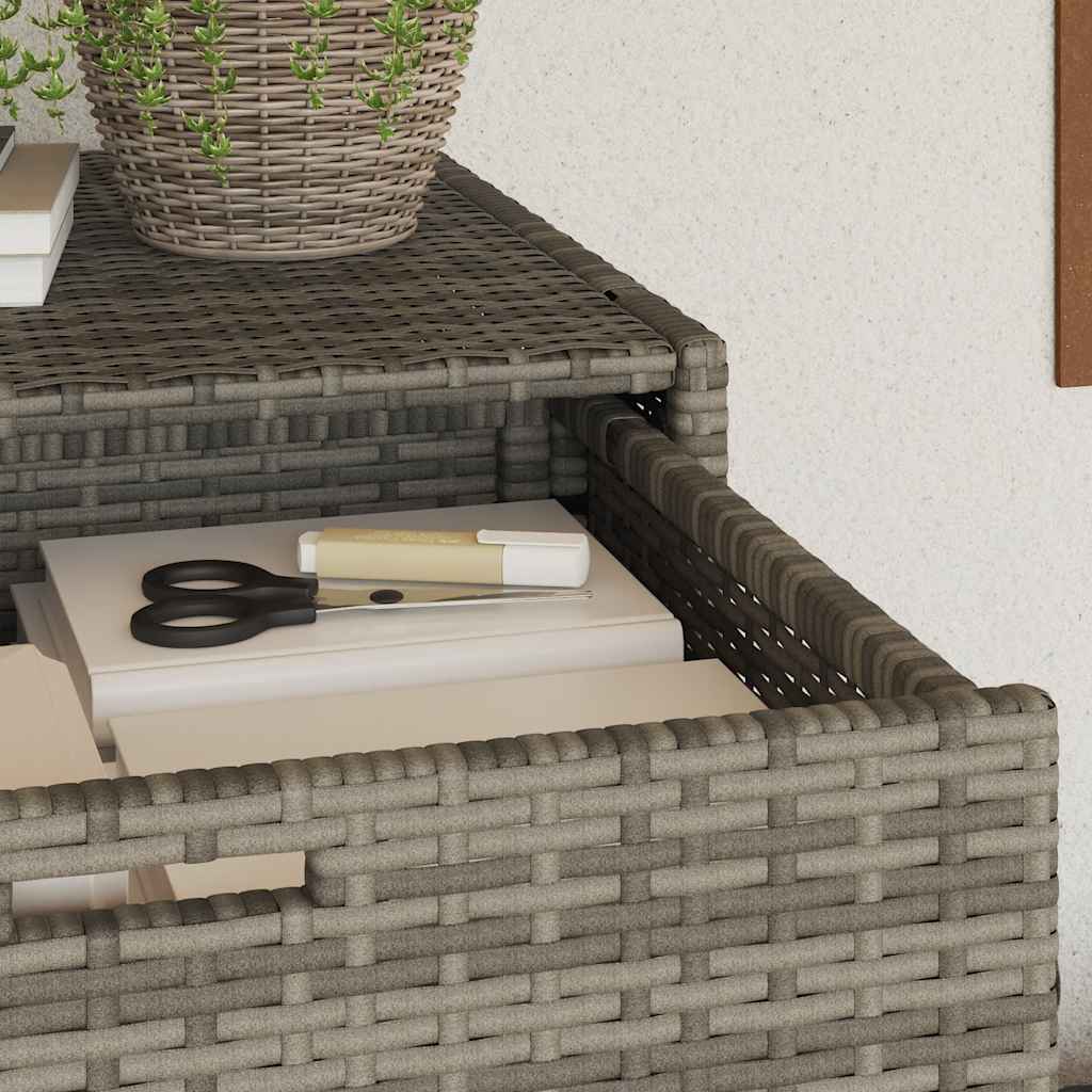 Gartenschrank Schwarz 55x55x111 cm Poly Rattan