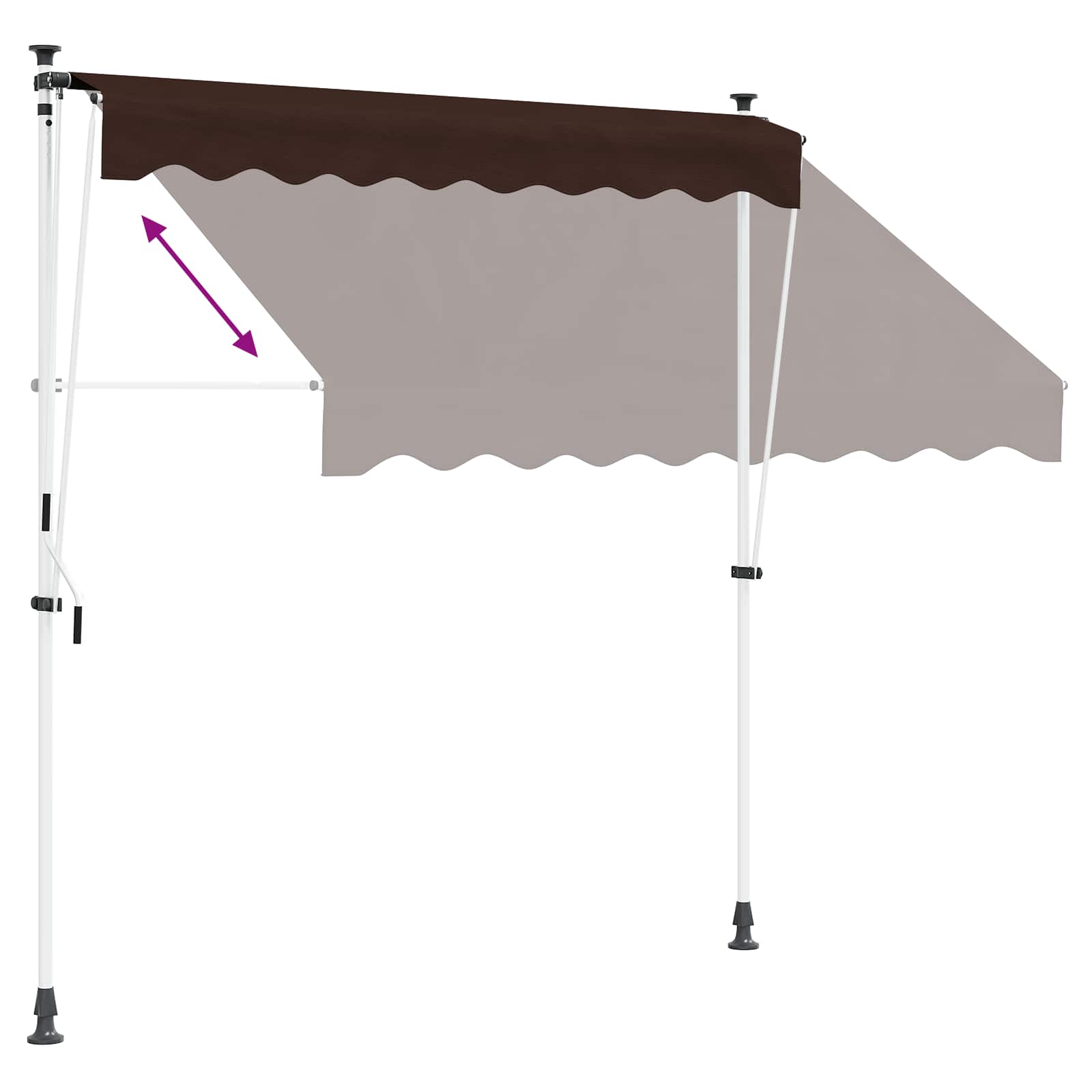 Einziehbare Markise Handbetrieben 150 cm Anthrazit
