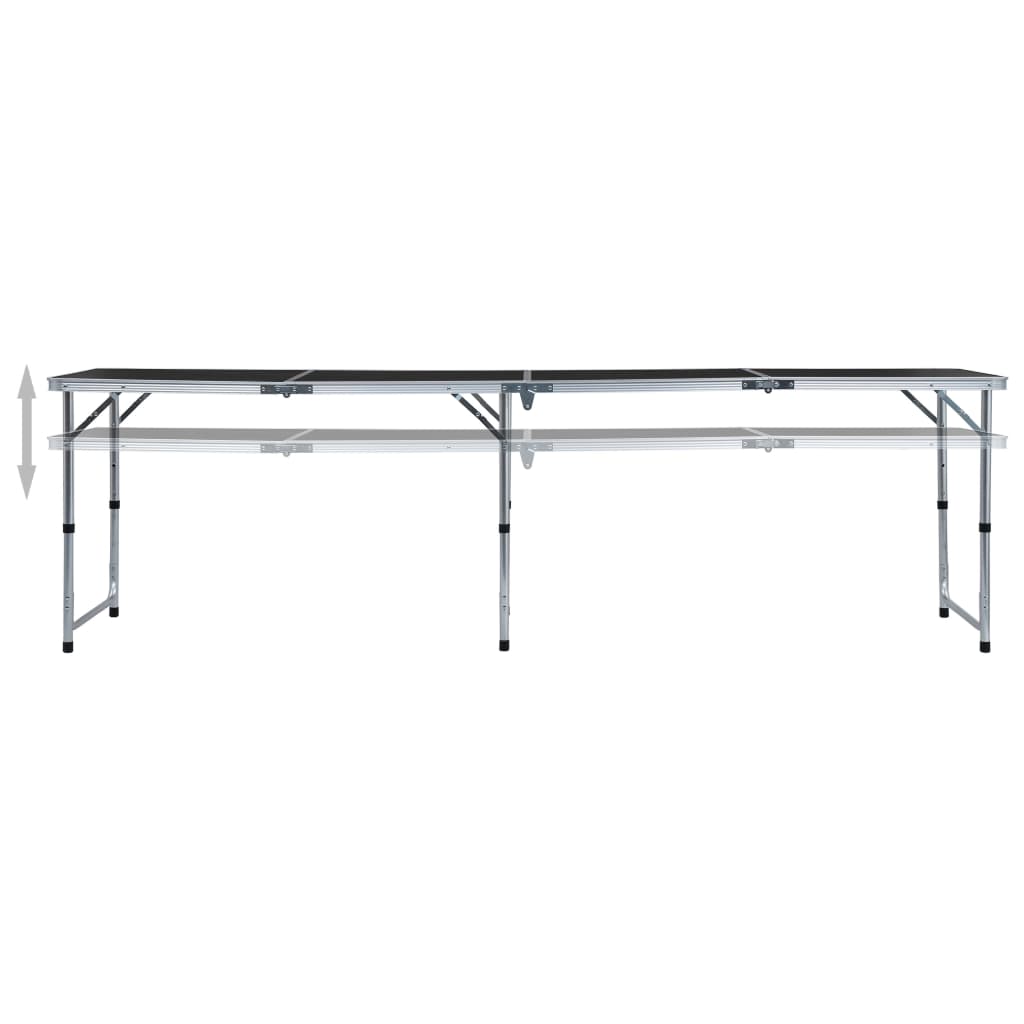 Campingtisch Klappbar Grau Aluminium 120x60 cm