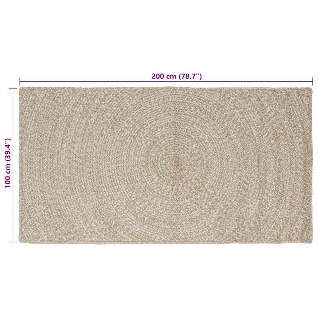 Bereichsteppiche Natürlich und Weiß 60 x 250 cm Jute