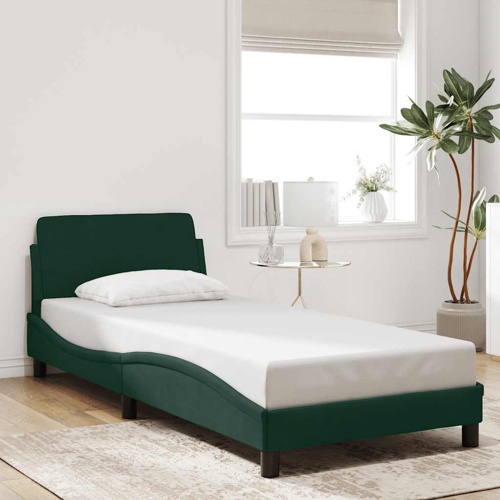 Bettgestell "Dover" Hellgrau 80x200 cm Samt