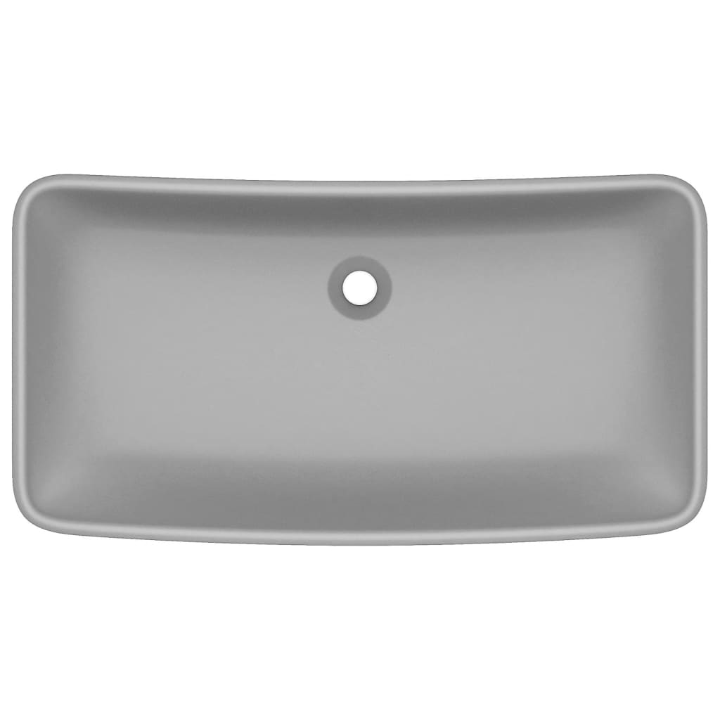 Luxus-Waschbecken Rechteckig Matt Weiß 71x38 cm Keramik