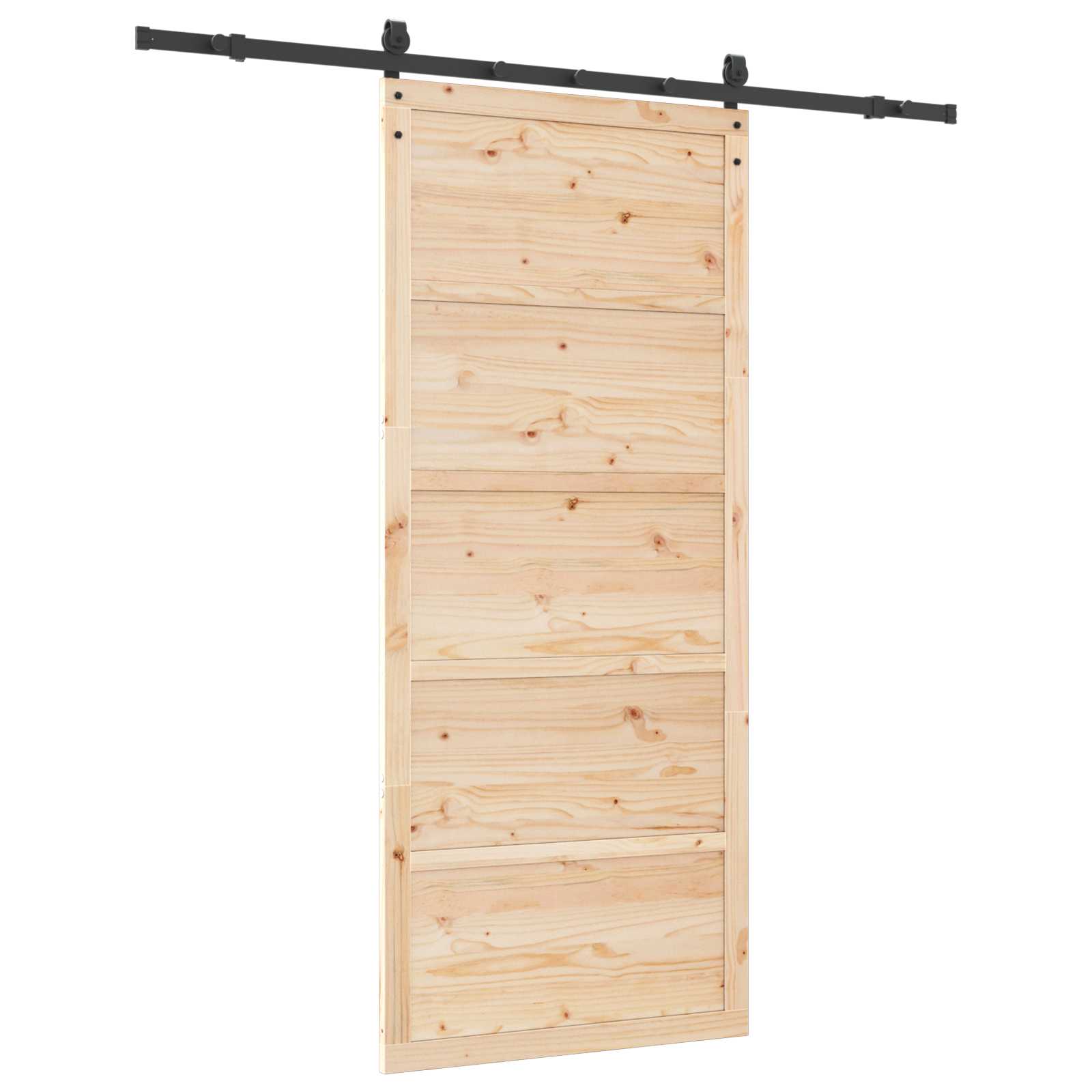 Schiebetür Natur 100 x 208 cm Massives Kiefernholz