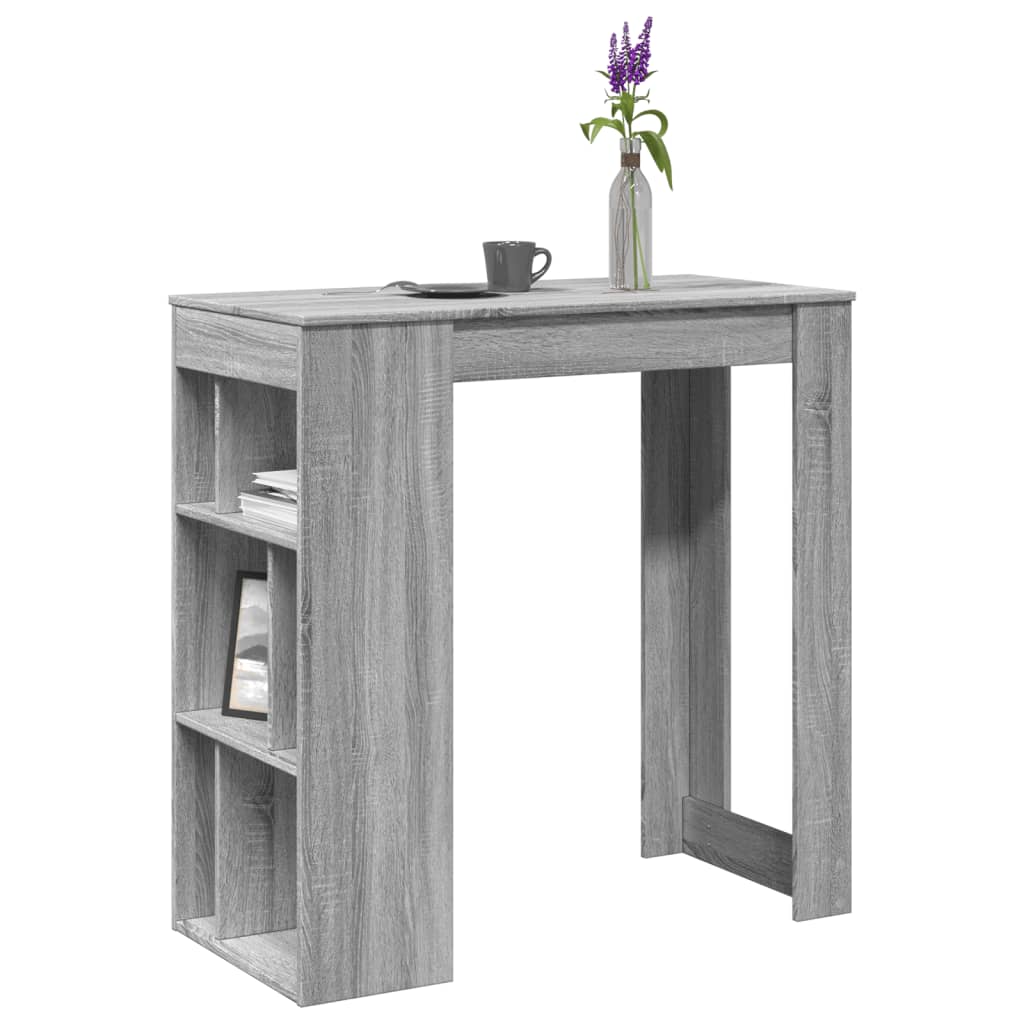 Bartisch Schwarz Eichen-Optik 102 x 50 x 103,5 cm Holzwerkstoff