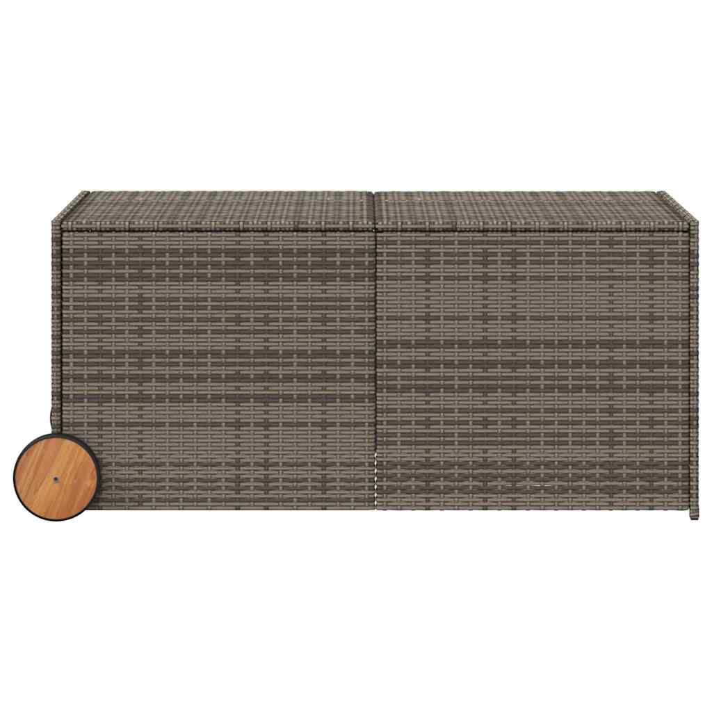 Gartentruhe Schwarz 283L Poly Rattan