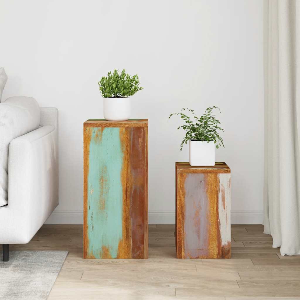 3-teilige Blumentreppe Massivholz Akazie Braun
