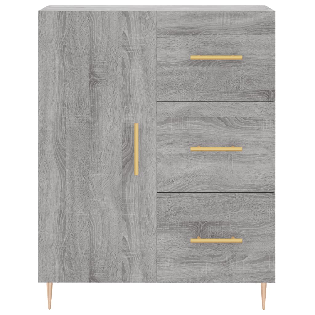 Highboard Hochglanz-Weiß 69,5x34x180 cm Holzwerkstoff