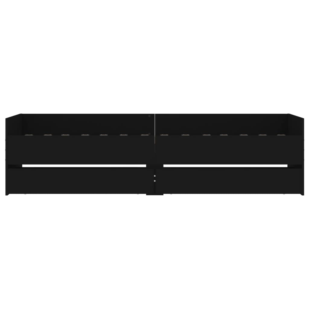 Bett mit Schubladen Braun Eiche-Optik 75x190 cm