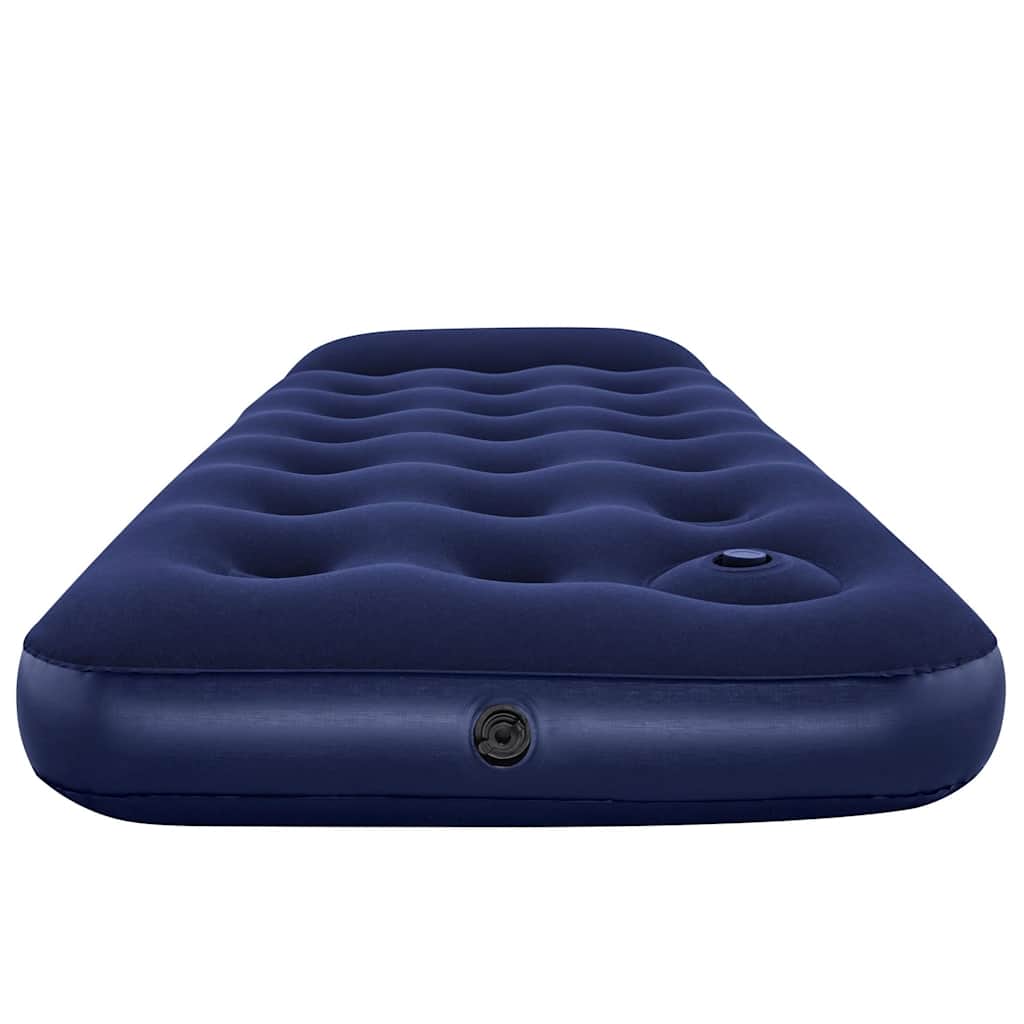 Bestway Luftmatratze Aufblasbar Beflockt mit Fußpumpe 185x76x28 cm