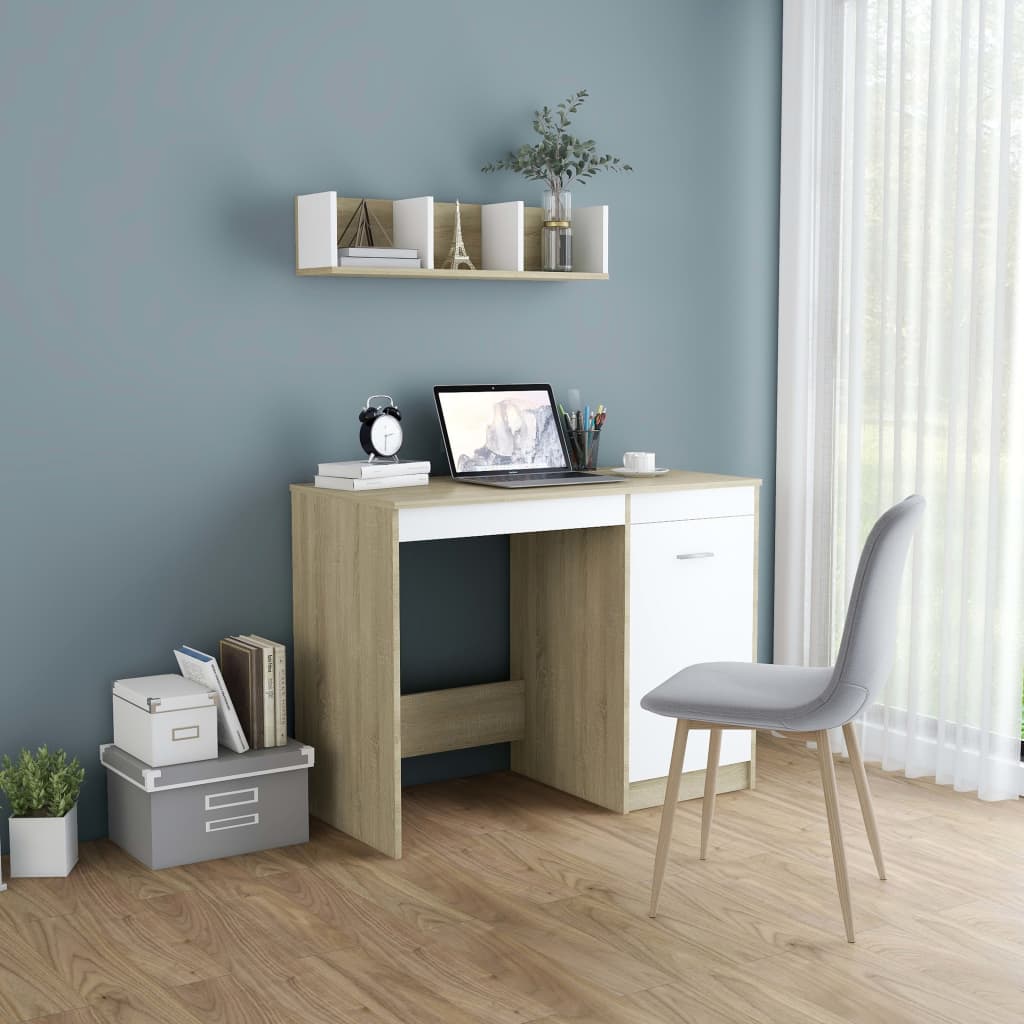 Schreibtisch Weiß 100×50×76 cm Holzwerkstoff