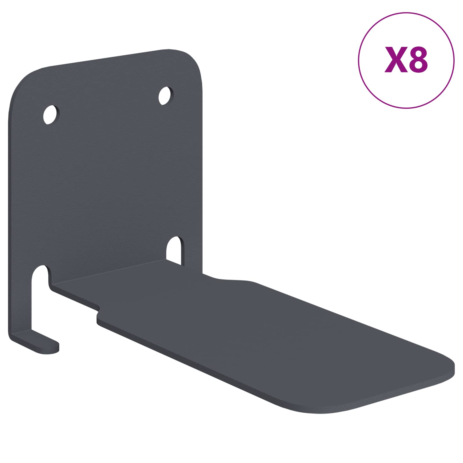 Unsichtbares Schwimmendes Regal 4 pcs Schwarz 6 x 11 x 6,5 cm
