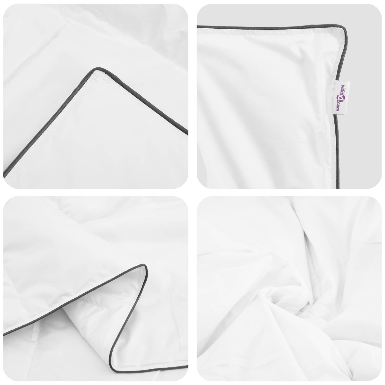 Winterbettdecke mit Kissen 2 pcs Weiß Daunenfeder