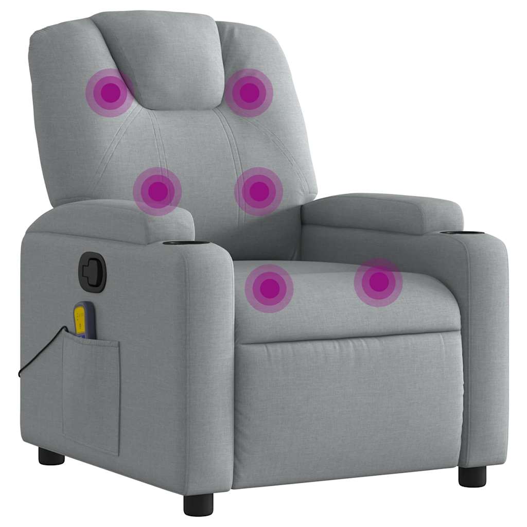 Relaxsessel Elektrisch Hellgrau Stoff