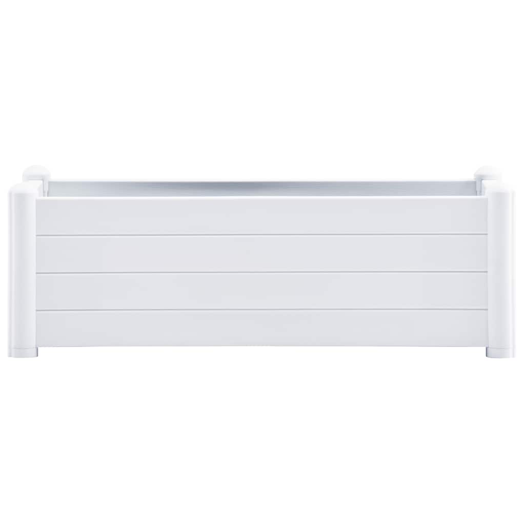 Garten-Hochbeet PP Weiß 43x43x35 cm