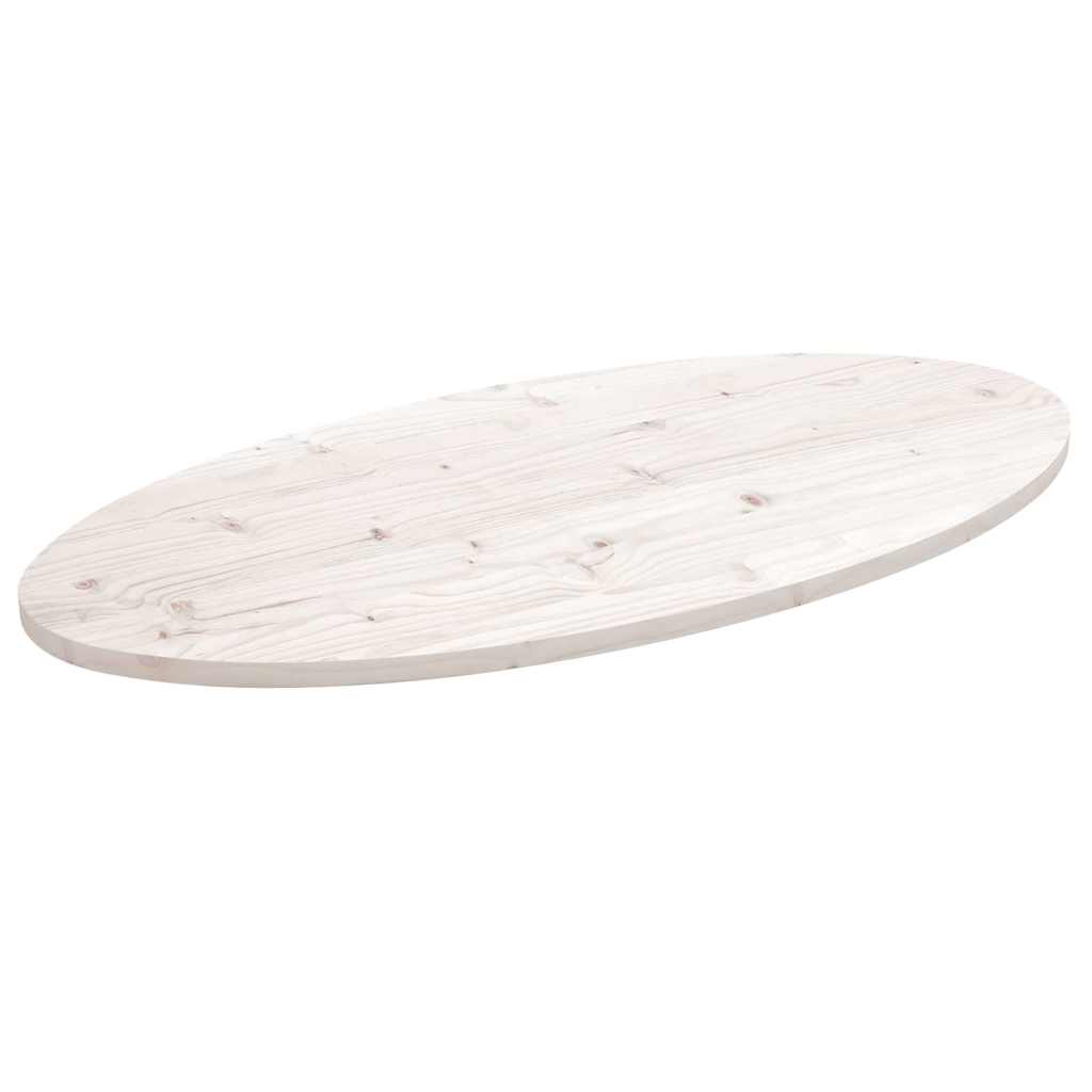 Tischplatte 70x35x2,5 cm Massivholz Kiefer Oval
