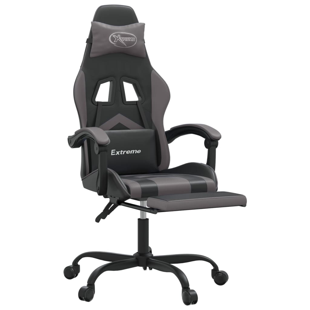 Gaming-Stuhl Drehbar Schwarz und Rot Kunstleder