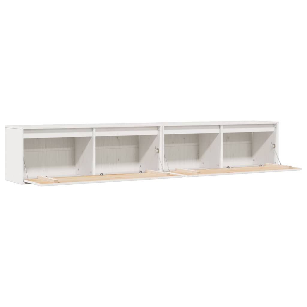 Wandschrank 100x30x35 cm Massivholz Kiefer