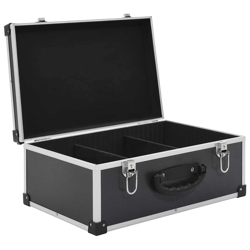 CD-Koffer für 80 CDs Aluminium ABS Silbern