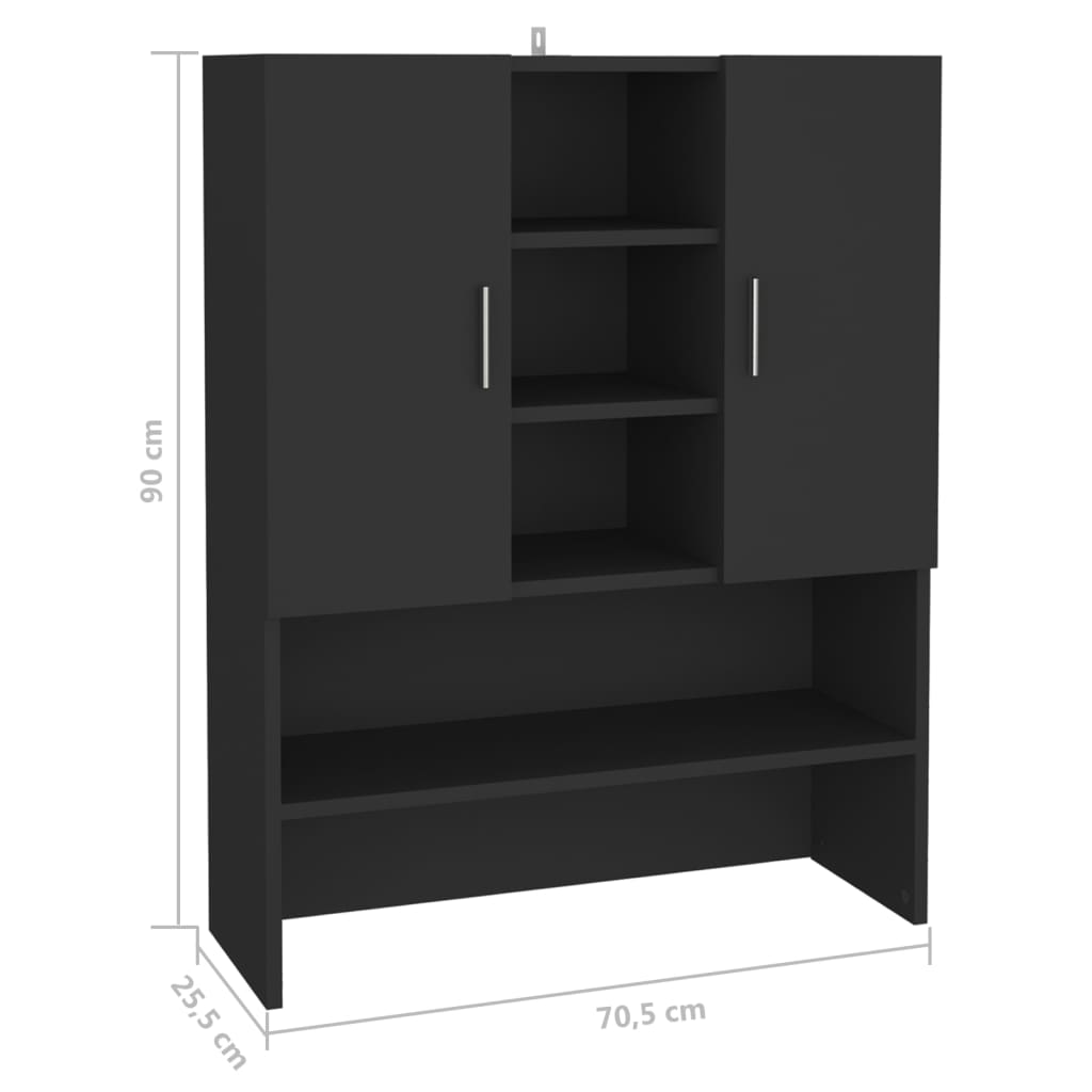 Waschmaschinenschrank Weiß 70,5x25,5x90 cm