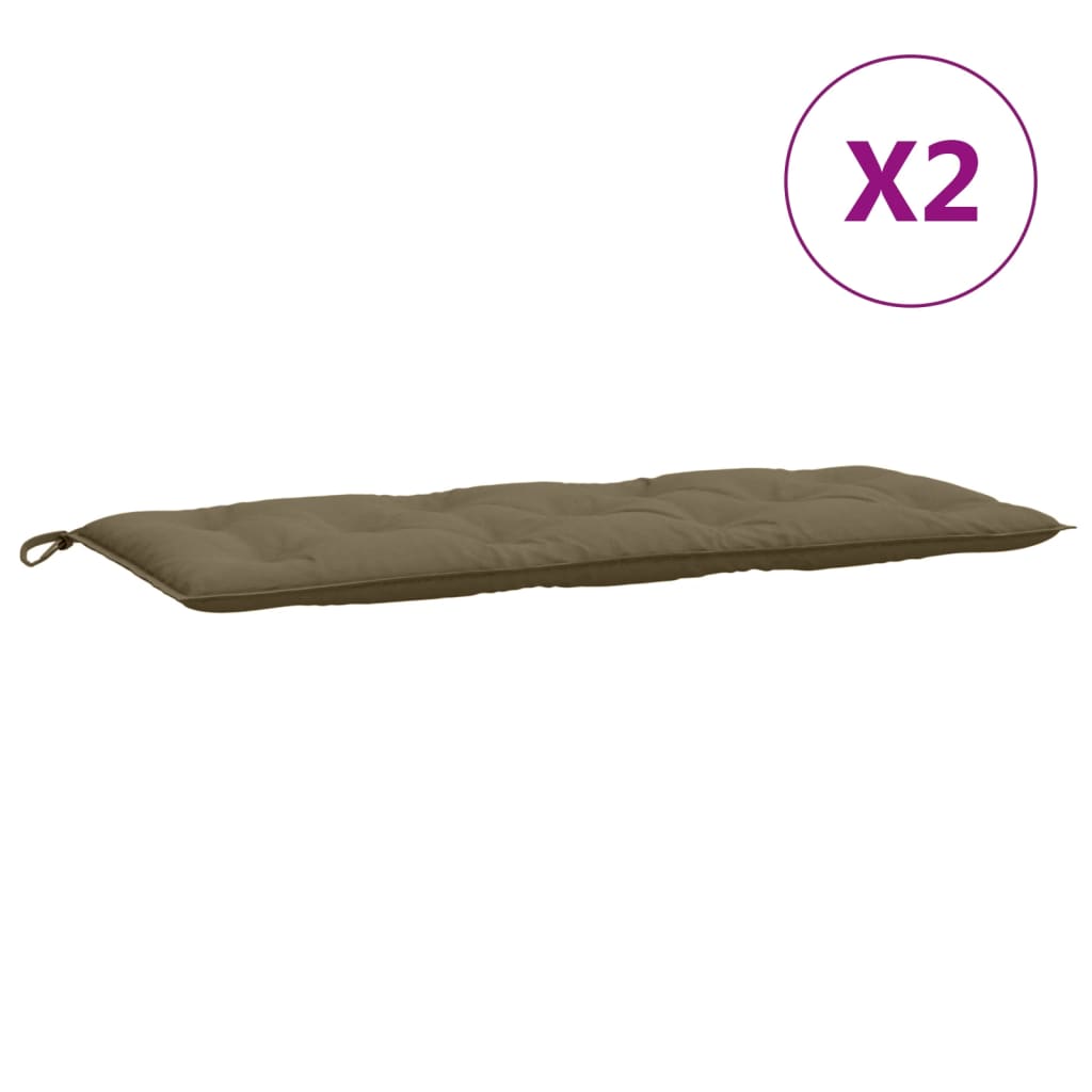 Gartenbank-Auflagen 2 Stk. Melange Anthrazit 100x50x7 cm Stoff