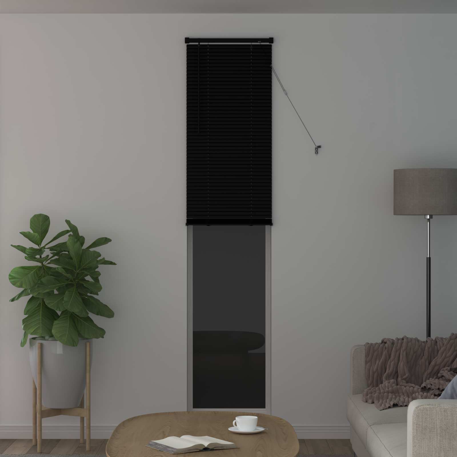 Jalousie Silber Grau 150 x 40 cm 25 mm PVC