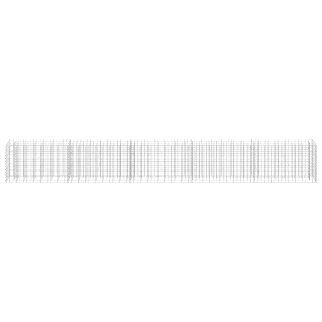 Gabionen-Hochbeet Verzinkter Stahl 90x30x10 cm
