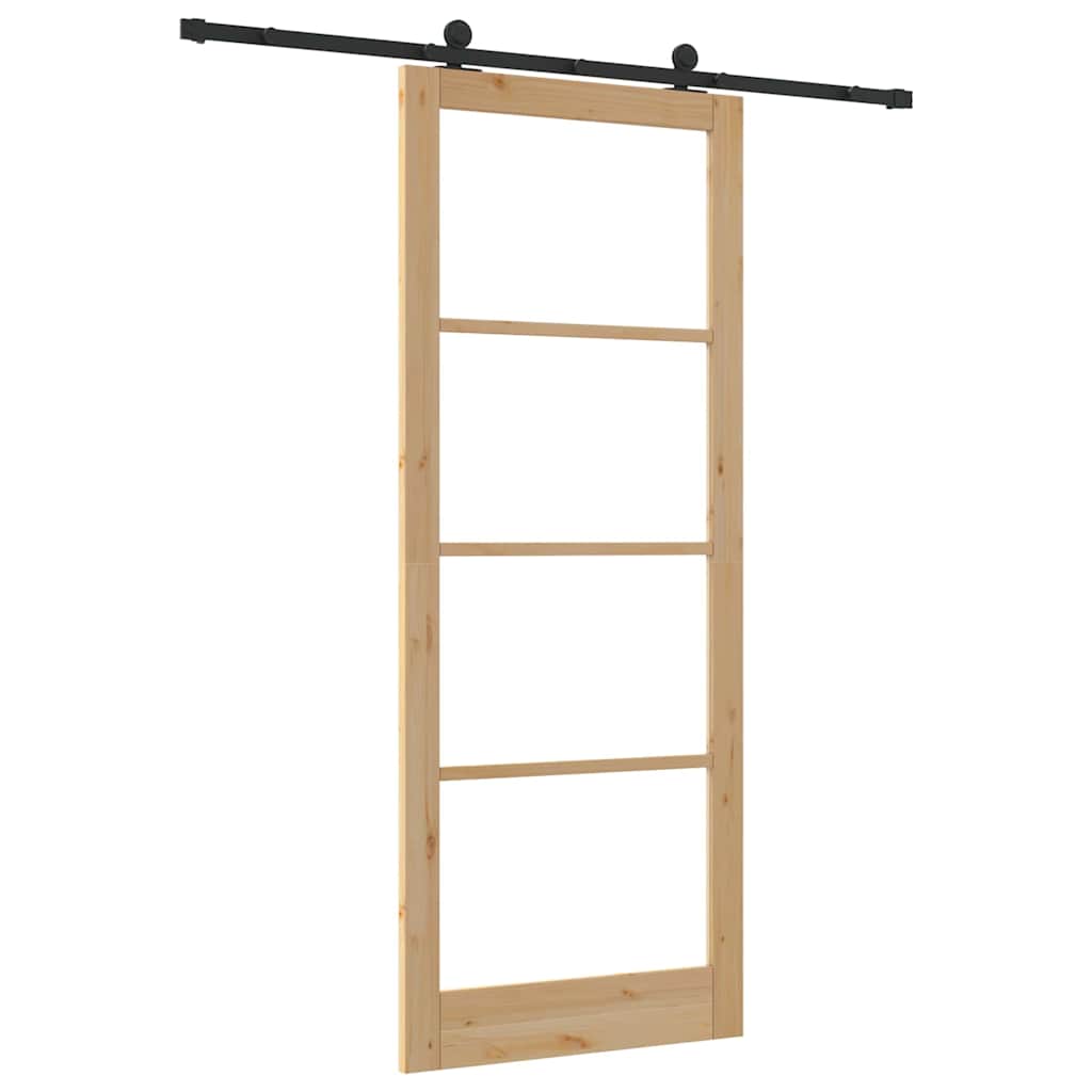 Schiebetür ORKDAL Natürlich und Schwarz 61 x 198,5 cm