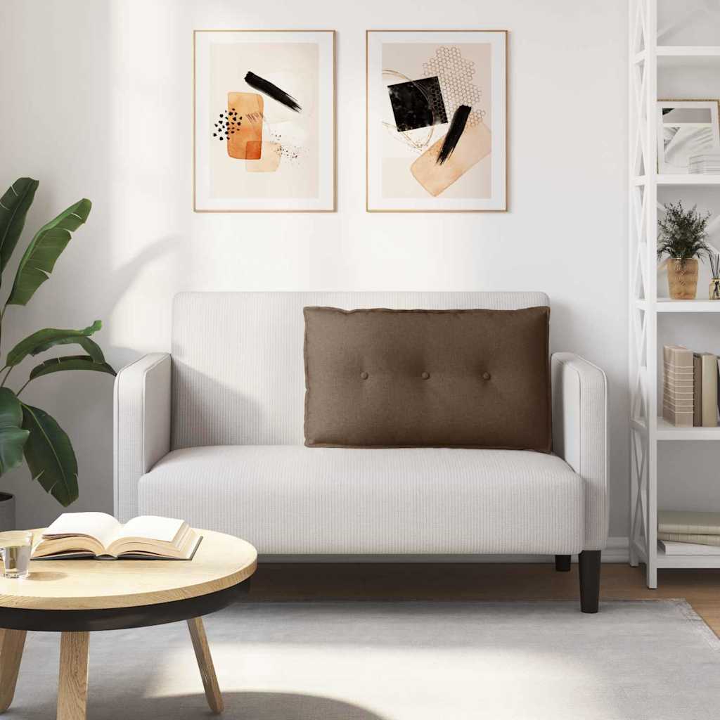 Rückenkissen Hellgrau 50 x 19 x 45 cm Stoff