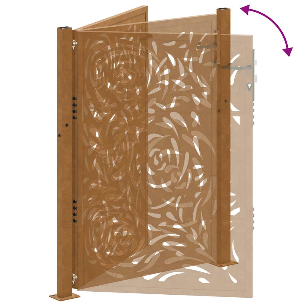 Gartentor Schwarz 100x100 cm Stahl Lichtdesign