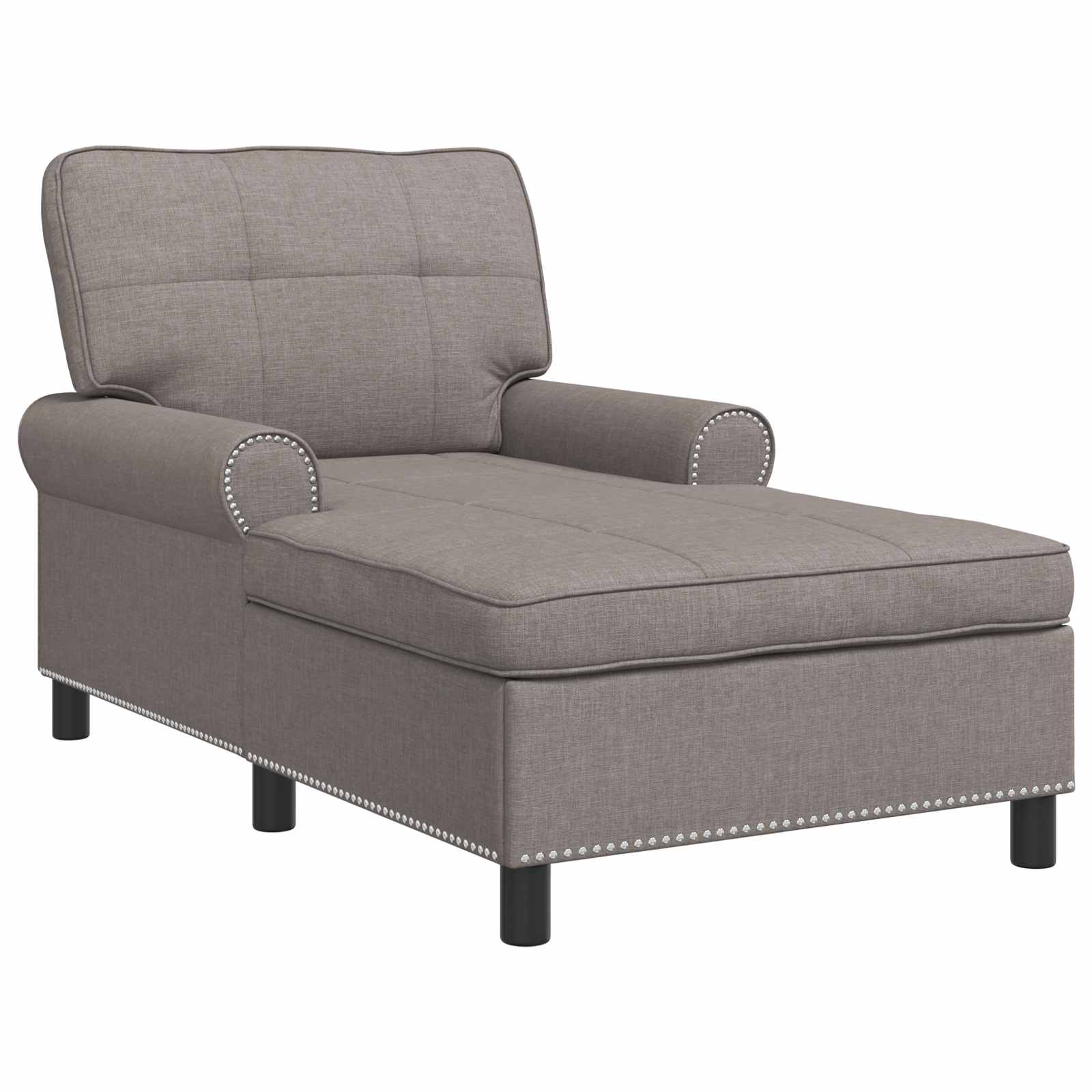 Lounge-Liege mit Kissen Hellgrau 91 x 157 x 91 cm Stoff