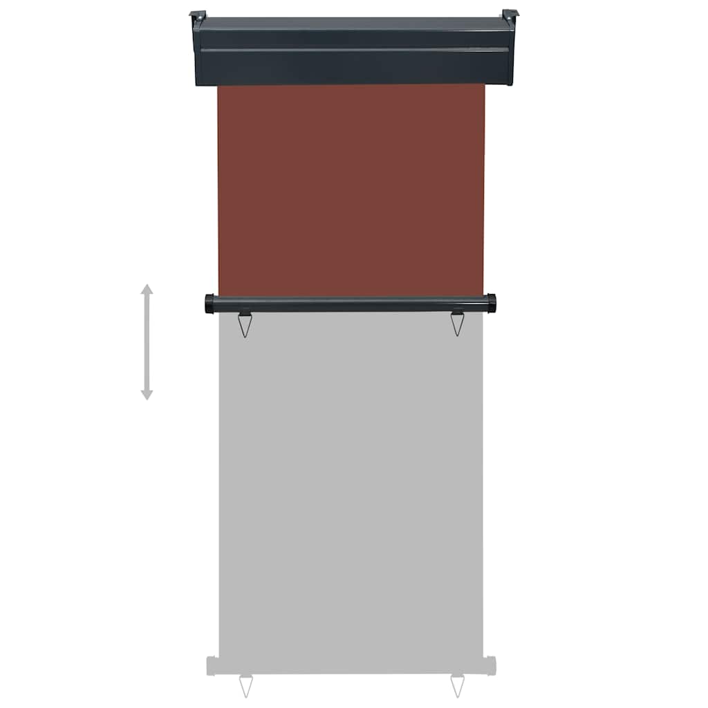 Balkon Seitenmarkise 60 x 250 cm 100% Polyester Eisen Stahl
