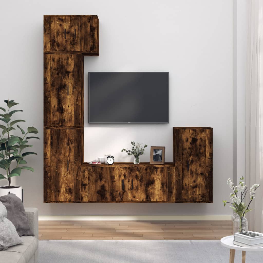 5-tlg. TV-Schrank-Set Weiß Holzwerkstoff