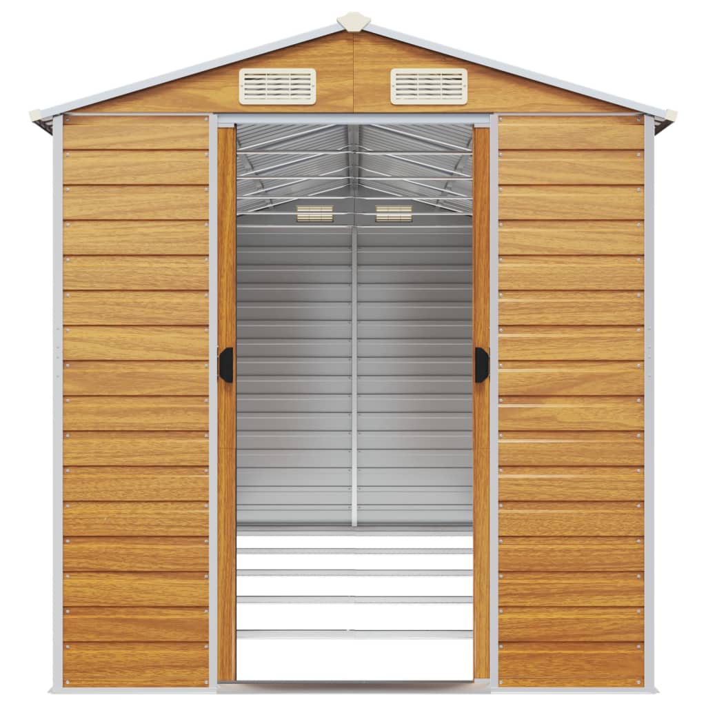 Gerätehaus Grün 191x130x198 cm Verzinkter Stahl