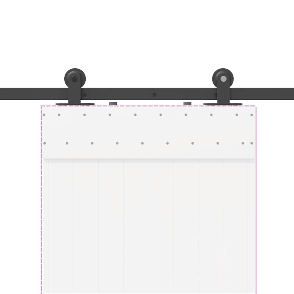 Schiebetürbeschlag-Set SKIEN 183 cm Stahl Schwarz