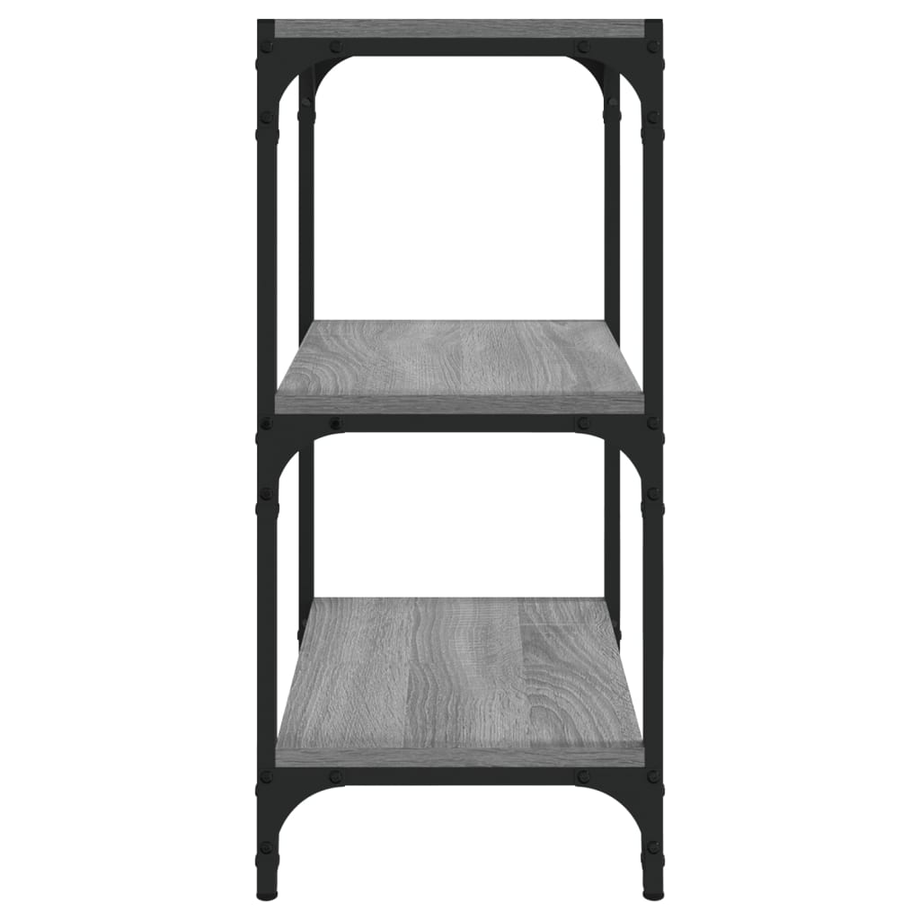 Bücherregal Schwarz 40x33x70,5 cm Holzwerkstoff und Stahl