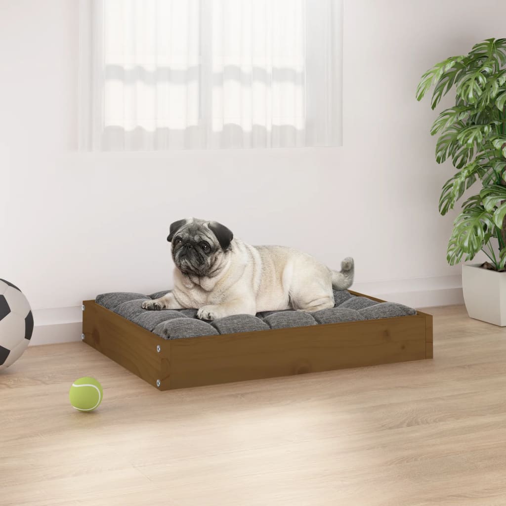 Hundebett 51,5x44x9 cm Massivholz Kiefer