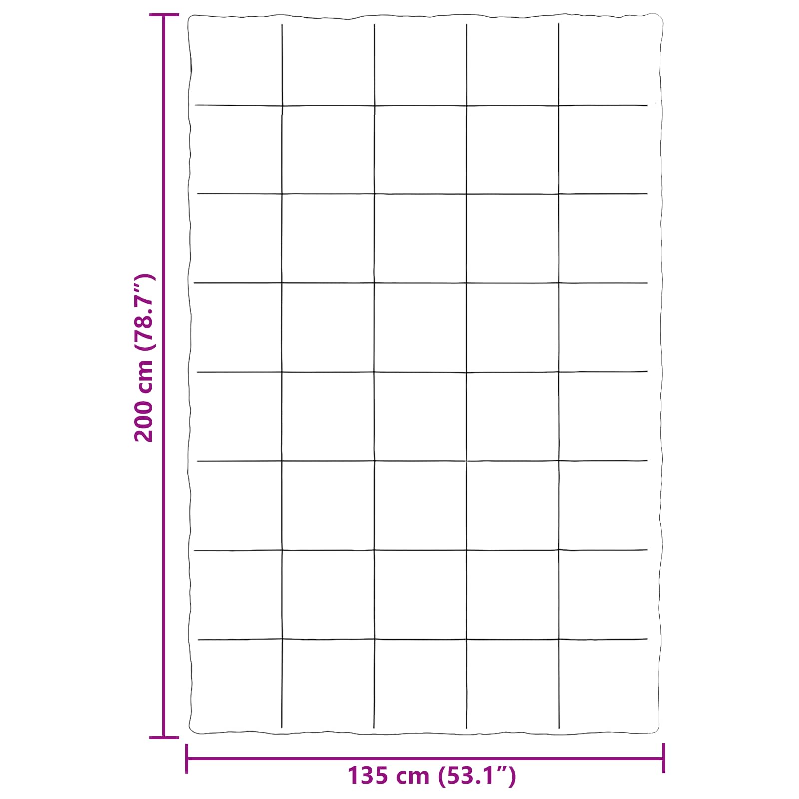 Winterbettdecke Gepolstert Anthrazit 240 x 260 cm Mikrofaser