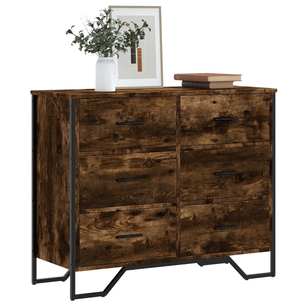 Kommode Schwarz 91x35,5x74,5 cm Holzwerkstoff