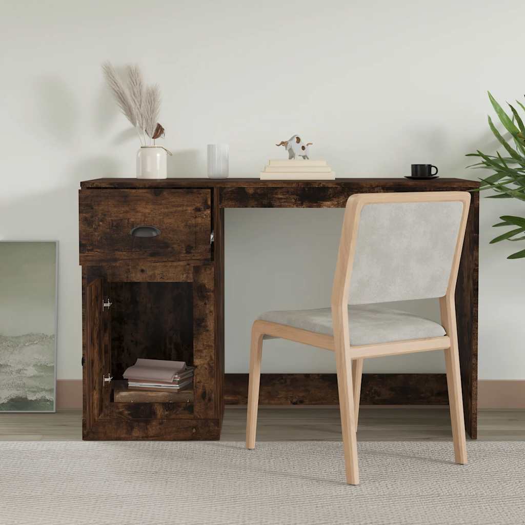 Schreibtisch mit Schublade Weiß 115x50x75 cm Holzwerkstoff