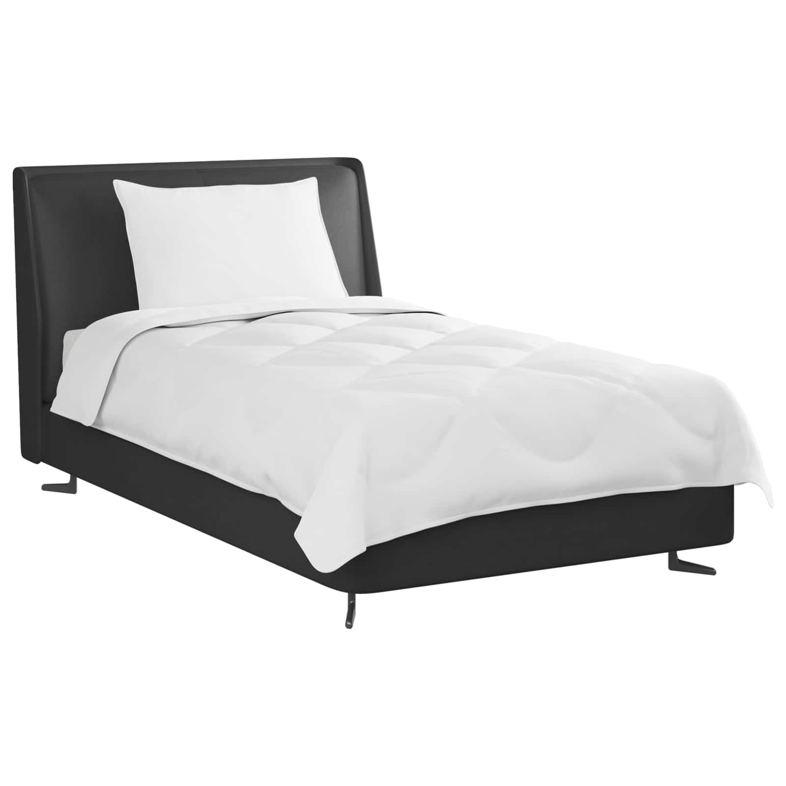 Ganzjahresbettdecke mit Kissen 2 pcs Weiß Mikrofaser