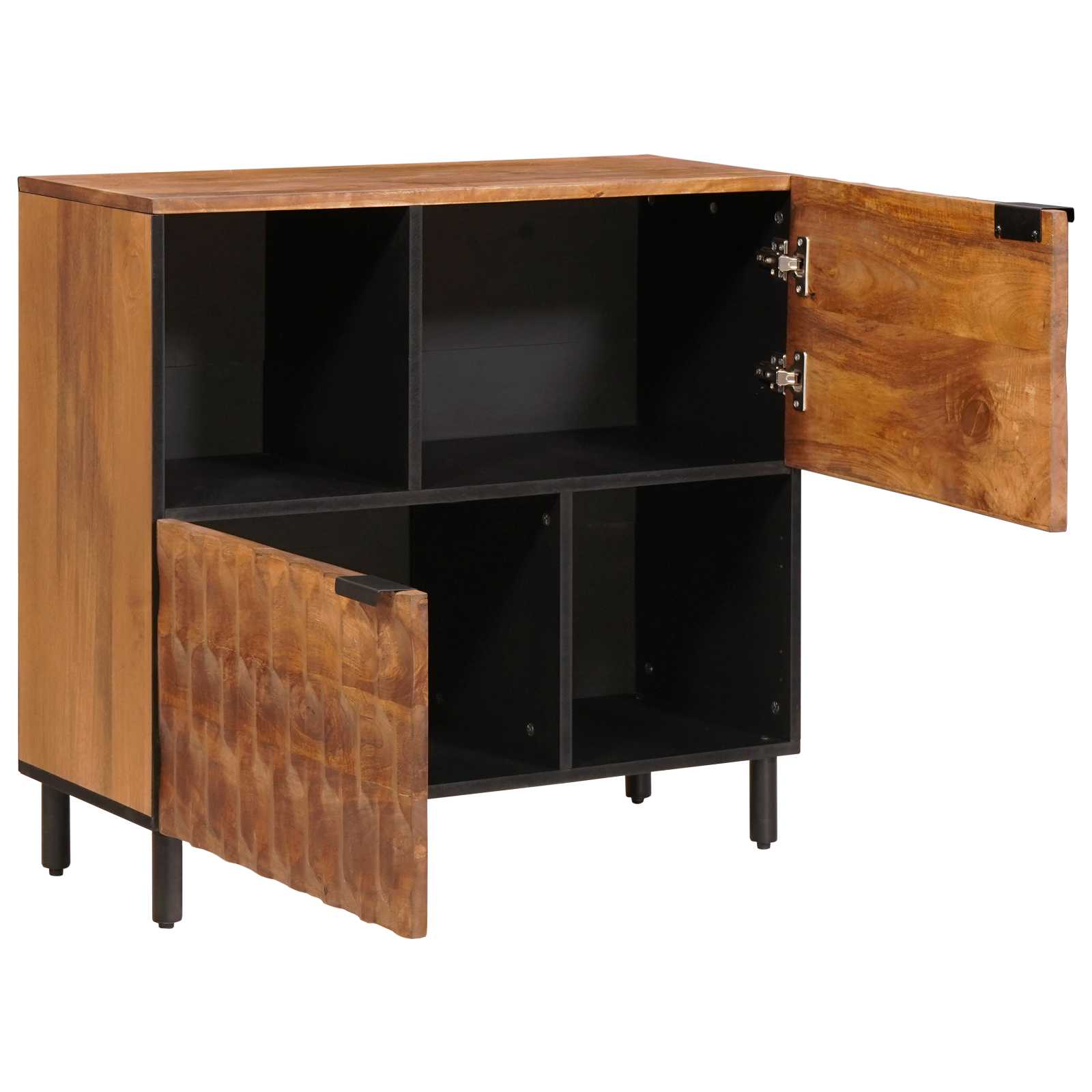 Sideboard mit Tür Weiße gewaschene Oberfläche 80 x 33 x 75 cm
