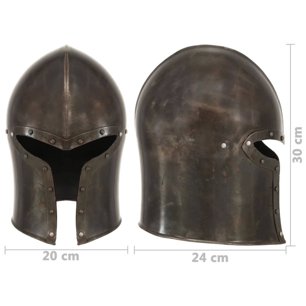 Preußische Pickelhaube Antik Replik für LARP Schwarz Stahl