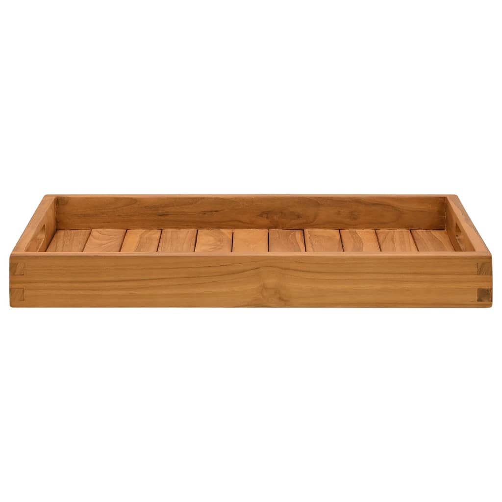 Serviertablett 60x60 cm Massivholz Teak