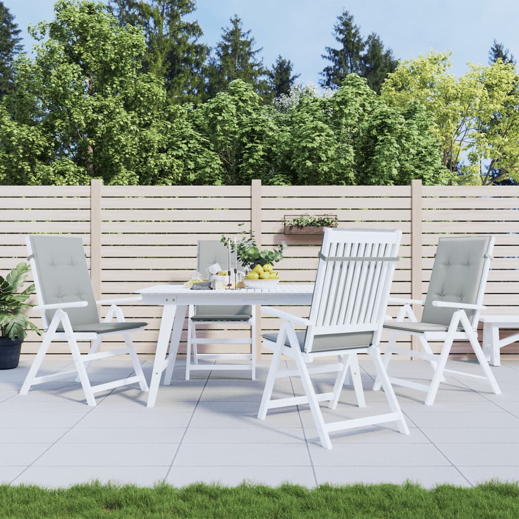Hochlehner-Auflagen 2 Stk. Melange Anthrazit 120x50x7cm Stoff