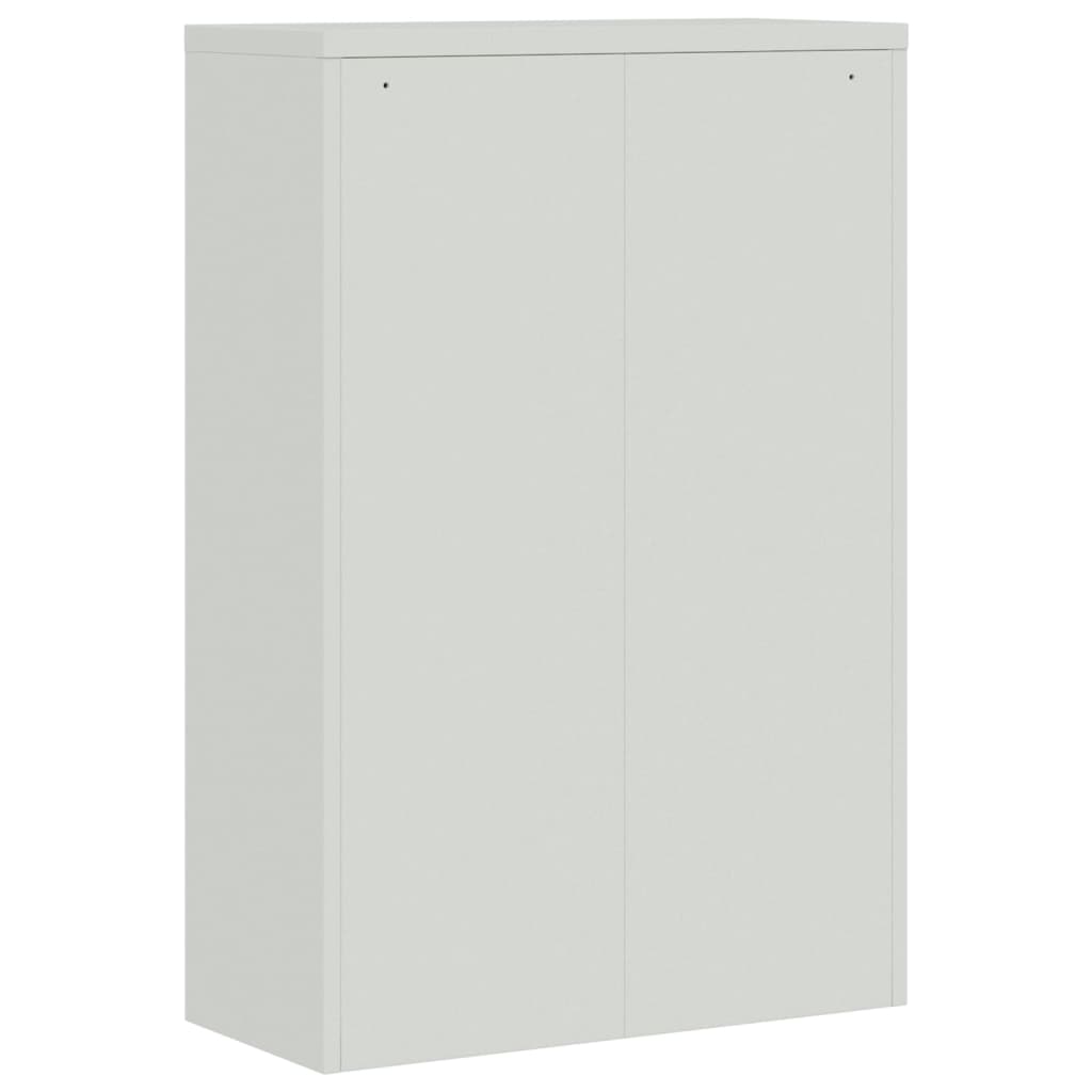 Aktenschrank mit 2 Türen Grau 90 cm Stahl