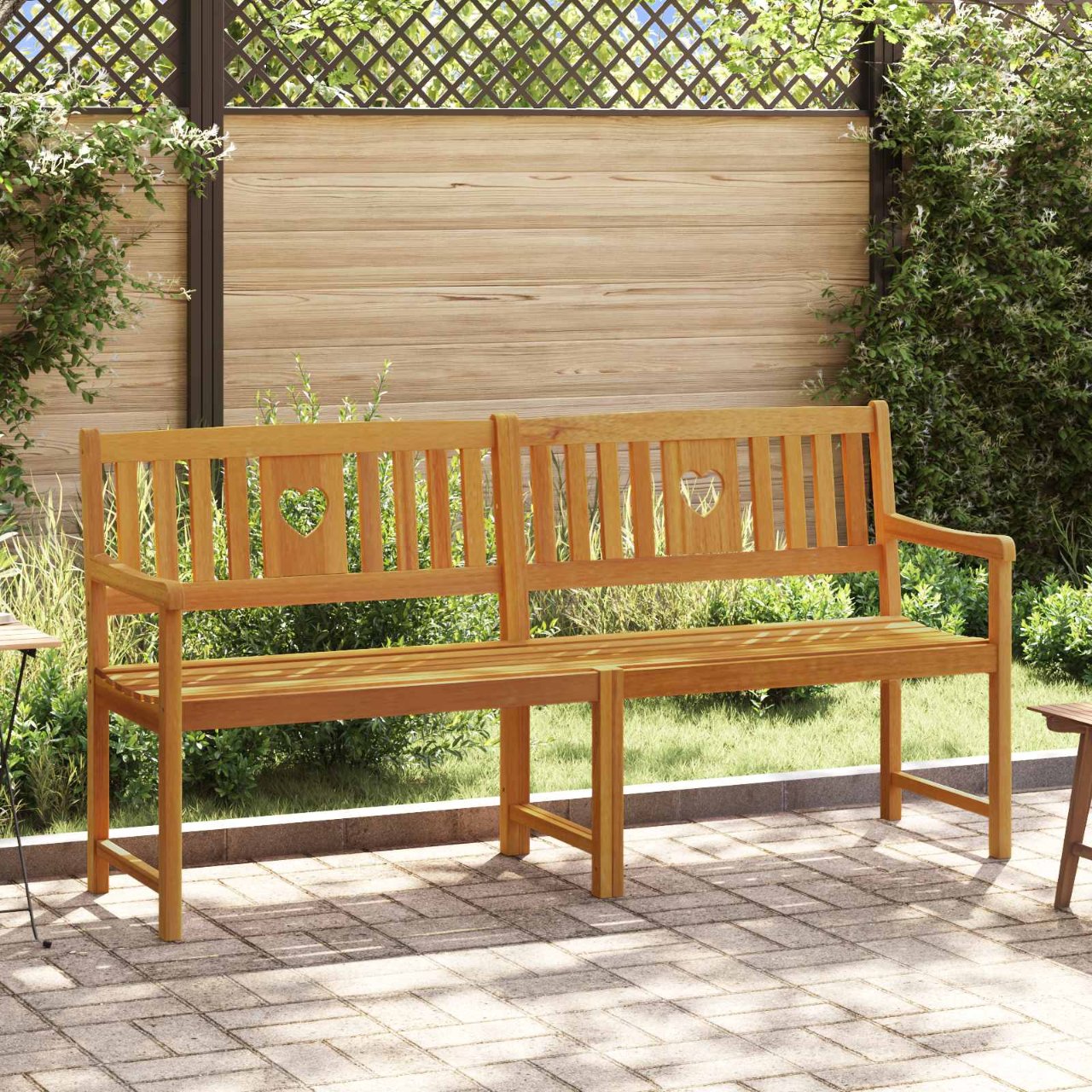 Bank Outdoor Natur 110 x 56 x 90 cm Massivholz Akazie