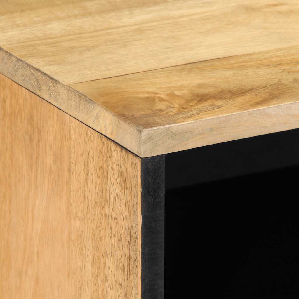 TV-Schränk mit Regal Braun 80 x 33 x 46 cm Massivholz Mango