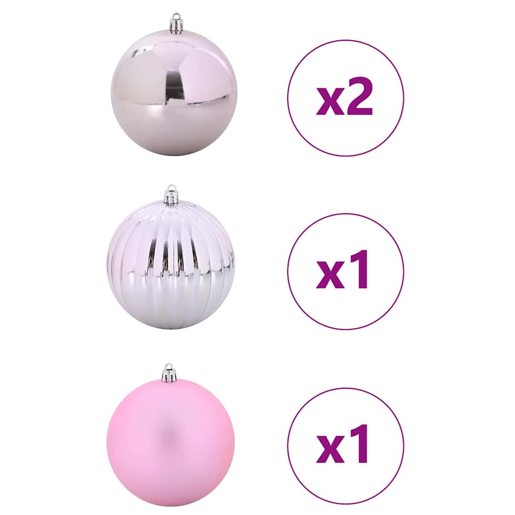 Weihnachtsbaumkugel Set XL 9 pcs Rot Kunststoff