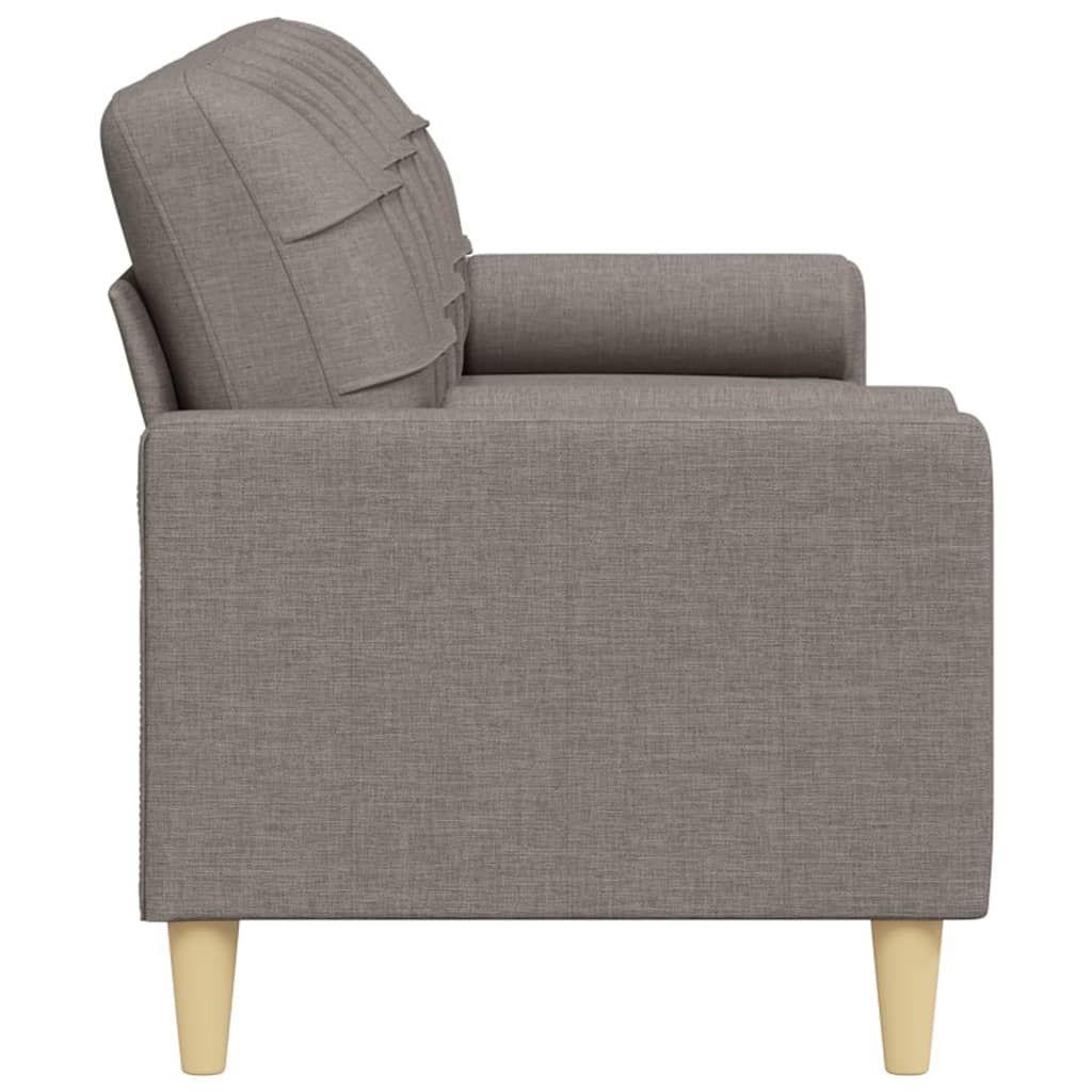 2-Sitzer-Sofa mit Zierkissen Braun 120 cm Stoff