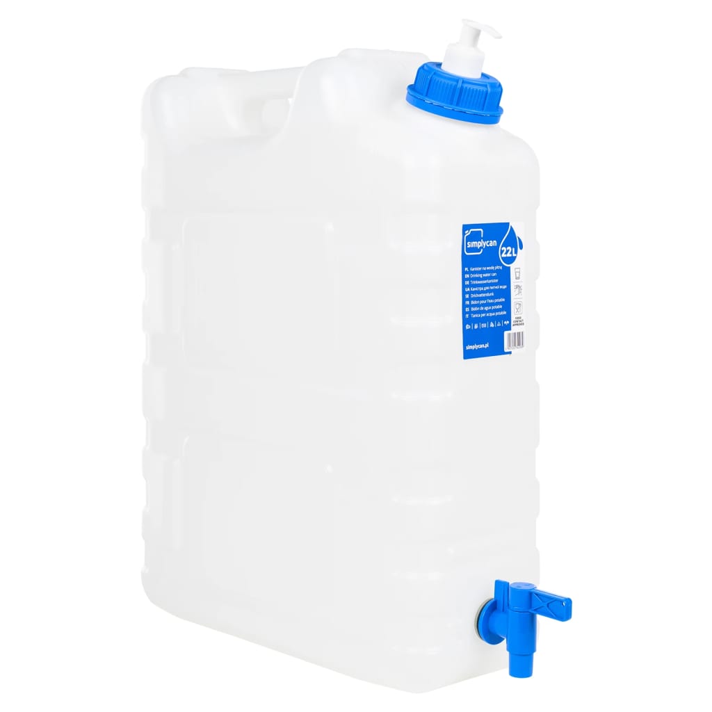 Wasserbehälter mit Hahn Transparent 10 L Kunststoff